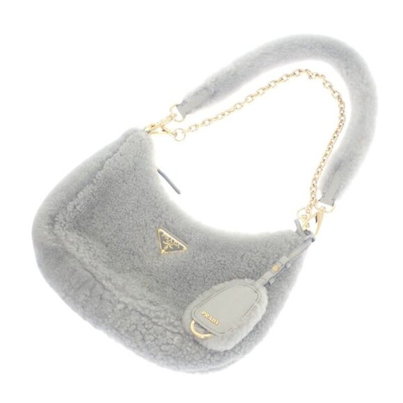 Prada Re-edition Shearling Mini 1 Bc204 2 EC9 F0591 Shoulder Bag 3-Way Bag Fur - Picture 3 of 10